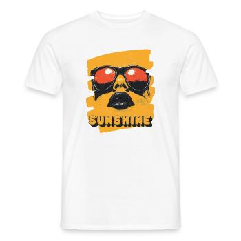 Sunglasses Summer - Men's T-Shirt - white - Front - AI Model Male 178 dark (178cm)
