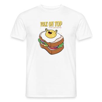 Yolk on Top - Men's T-Shirt - white - Front - AI Model Male 178 dark (178cm)