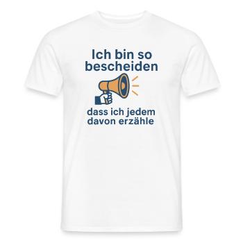 Ich bin so bescheiden - Männer T-Shirt - Weiß - Vorne - AI Model Male 178 dark (178cm)