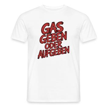 Appuyez sur l’accélérateur ou abandonnez - T-shirt homme - blanc - Devant - AI Model Male 178 dark (178cm)