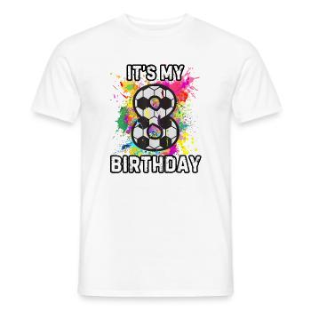 Es ist mein 8. Geburtstag Fußball - Männer T-Shirt - Weiß - Vorne - AI Model Male 178 dark (178cm)