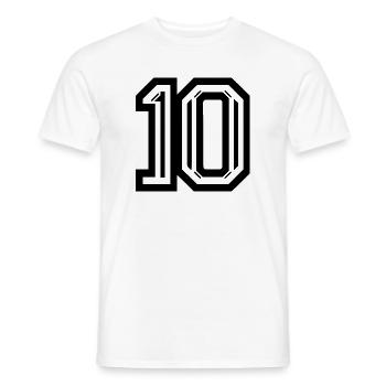 Stylish Number 10 Graphic - Men's T-Shirt - white - Front - AI Model Male 178 dark (178cm)