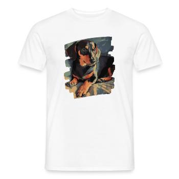 Dackel Dachshund - Men's T-Shirt - white - Front - AI Model Male 178 dark (178cm)