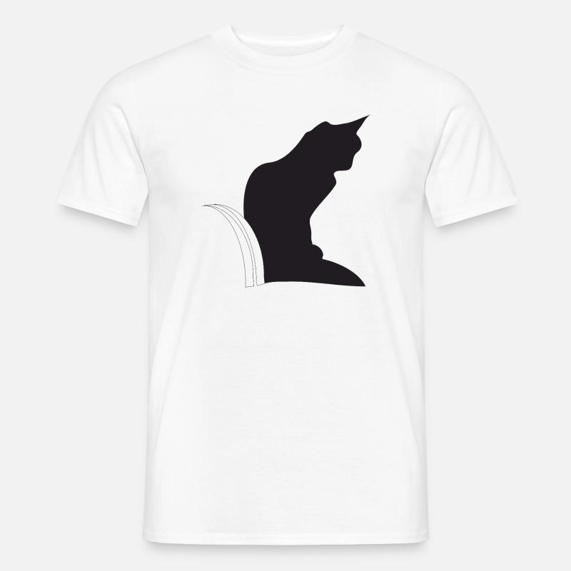 Nemo, schwarze Katz im Keller - Männer T-Shirt - Weiß