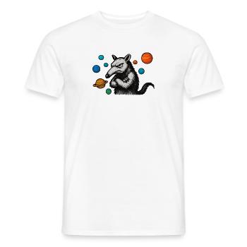 Fourmilier avec des planètes - T-shirt homme - blanc - Devant - AI Model Male 178 dark (178cm)