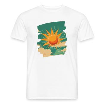 Sommer Sonne - Männer T-Shirt - Weiß - Vorne - AI Model Male 178 dark (178cm)