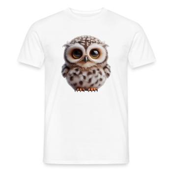 Hibou mignon - T-shirt homme - blanc - Devant - AI Model Male 178 dark (178cm)