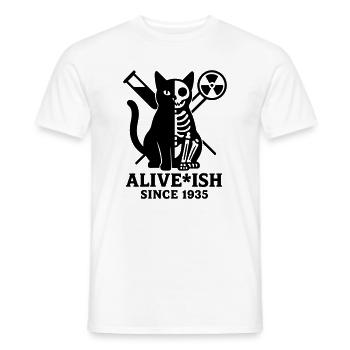 Schrödinger's cat - Men's T-Shirt - white - Front - AI Model Male 178 dark (178cm)