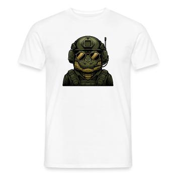 Krokodil Militär Design - Männer T-Shirt - Weiß - Vorne - AI Model Male 178 dark (178cm)