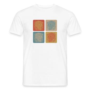 Crâne – Mexico Design - T-shirt homme - blanc - Devant - AI Model Male 178 dark (178cm)