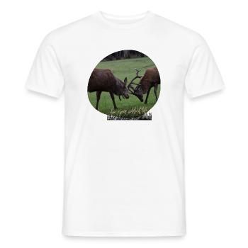 Rotwild-Liebe - Männer T-Shirt - Weiß - Vorne - AI Model Male 178 dark (178cm)