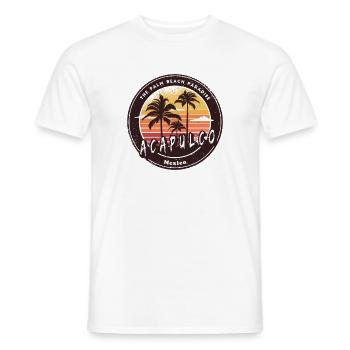 Acapulco Mexiko Palmen Strand Design - Männer T-Shirt - Weiß - Vorne - AI Model Male 178 dark (178cm)