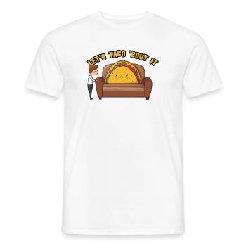 Let’s Taco About It - Men's T-Shirt - white - Front - AI Model Male 178 dark (178cm)