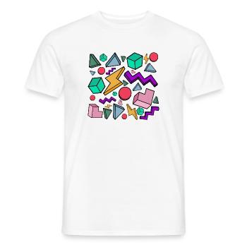 80er Jahre Ästhetik Vintage Retro - Männer T-Shirt - Weiß - Vorne - AI Model Male 178 dark (178cm)