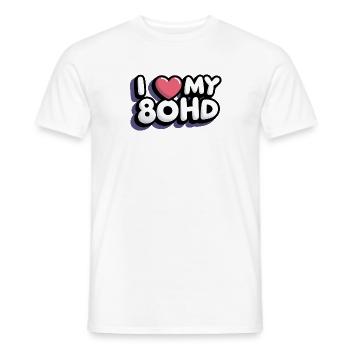 I Love My 80HD - Männer T-Shirt - Weiß - Vorne - AI Model Male 178 dark (178cm)