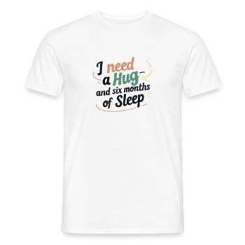 I Need a Hug - Männer T-Shirt - Weiß - Vorne - AI Model Male 178 dark (178cm)