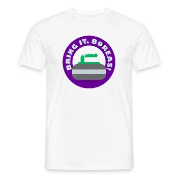 Curling Callout T-Shirt - Men's T-Shirt - white - Front - AI Model Male 178 dark (178cm)