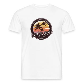Playa del Carmen Mexiko Sonnenuntergang Design - Männer T-Shirt - Weiß - Vorne - AI Model Male 178 dark (178cm)