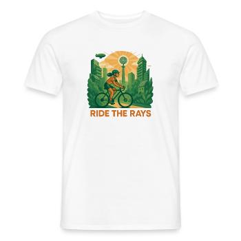 Ride the Rays - Men's T-Shirt - white - Front - AI Model Male 178 dark (178cm)