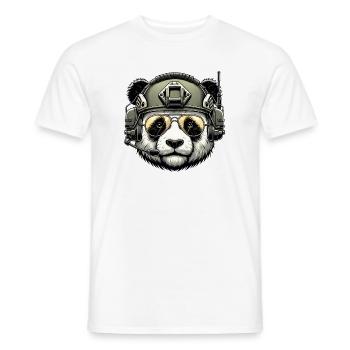 Panda Militär Armee Design - Männer T-Shirt - Weiß - Vorne - AI Model Male 178 dark (178cm)