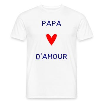 HAPPY FATHER'S DAY. DAD. FATHER'S DAY. FATHER - Men's T-Shirt - white - Front - AI Model Male 178 dark (178cm)