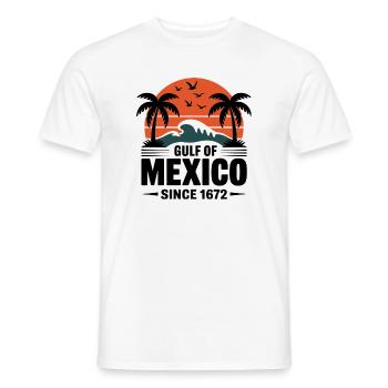 Gulf of Mexico Since 1672 Retro Beach Vibes - Men's T-Shirt - white - Front - AI Model Male 178 dark (178cm)