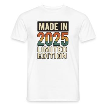 Made in 2025 Limited Edition - Men's T-Shirt - white - Front - AI Model Male 178 dark (178cm)