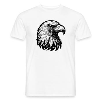 Aigle Tête d’aigle majestueuse - T-shirt homme - blanc - Devant - AI Model Male 178 dark (178cm)