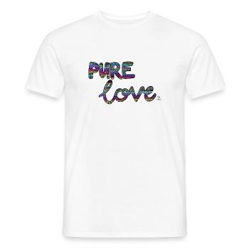 Pure love - Männer T-Shirt - Weiß - Vorne - AI Model Male 178 dark (178cm)