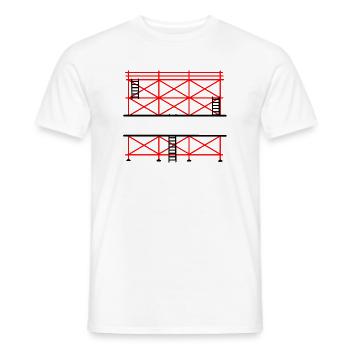 Gerüstbanner für Gerüstbauer - Männer T-Shirt - Weiß - Vorne - AI Model Male 178 dark (178cm)