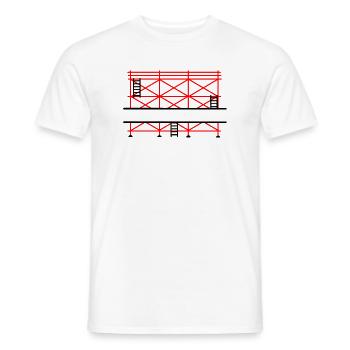 Gerüstbanner für Gerüstbauer - Männer T-Shirt - Weiß - Vorne - AI Model Male 178 dark (178cm)