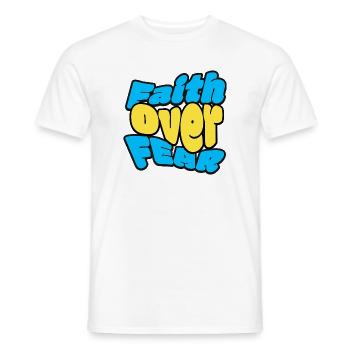 La foi plutôt que la peur - T-shirt homme - blanc - Devant - AI Model Male 178 dark (178cm)