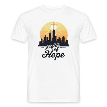 Light of hope - Men's T-Shirt - white - Front - AI Model Male 178 dark (178cm)
