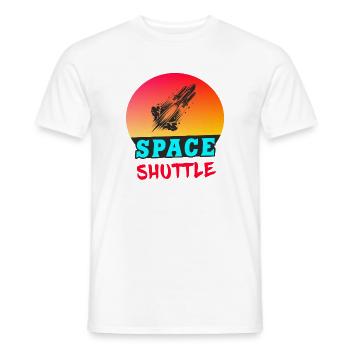 Space Shuttle Sunset Design - Men's T-Shirt - white - Front - AI Model Male 178 dark (178cm)