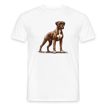 Boxer - Men's T-Shirt - white - Front - AI Model Male 178 dark (178cm)
