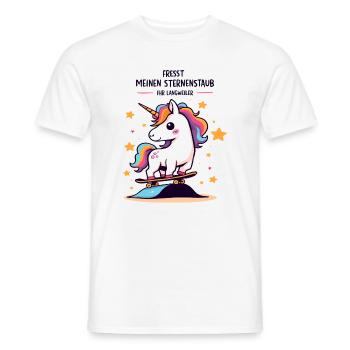 Planche à roulettes Licorne - T-shirt homme - blanc - Devant - AI Model Male 178 dark (178cm)