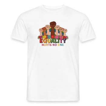 LGBTQ Pride Month - Equality Hurts No One - Men's T-Shirt - white - Front - AI Model Male 178 dark (178cm)