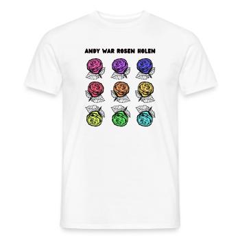 Andy war Rosen holen - Männer T-Shirt - Weiß - Vorne - AI Model Male 178 dark (178cm)