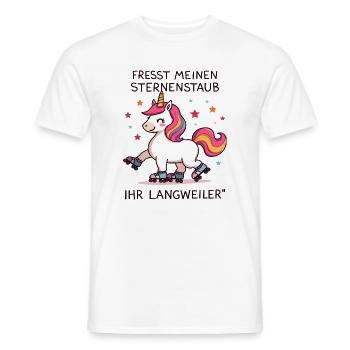 Rollschuh Einhorn - Männer T-Shirt - Weiß - Vorne - AI Model Male 178 dark (178cm)