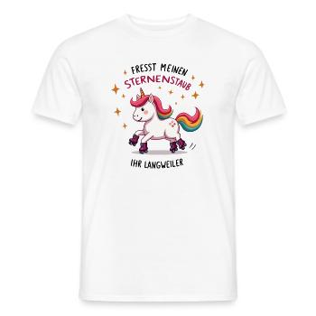 Rollschuh Einhorn - Männer T-Shirt - Weiß - Vorne - AI Model Male 178 dark (178cm)