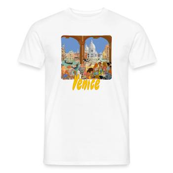 Venedig - Männer T-Shirt - Weiß - Vorne - AI Model Male 178 dark (178cm)