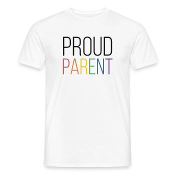 LGBTQ Pride Month - Proud Parent - Men's T-Shirt - white - Front - AI Model Male 178 dark (178cm)