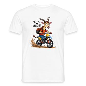 Taureau de motocross - T-shirt homme - blanc - Devant - AI Model Male 178 dark (178cm)