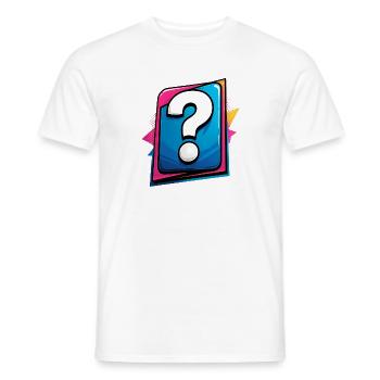 Point d’interrogation - T-shirt homme - blanc - Devant - AI Model Male 178 dark (178cm)