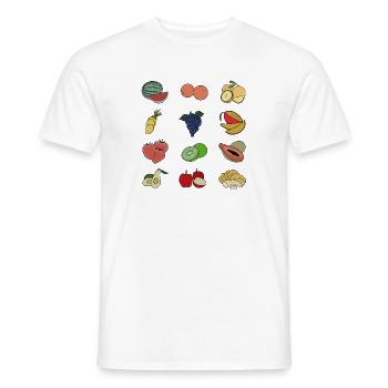 De délicieux fruits variés - T-shirt homme - blanc - Devant - AI Model Male 178 dark (178cm)