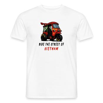 Vietnam Tuk-Tuk Racing - T-shirt homme - blanc - Devant - AI Model Male 178 dark (178cm)
