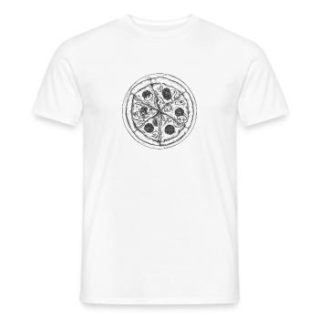 Pizza - Men's T-Shirt - white - Front - AI Model Male 178 dark (178cm)