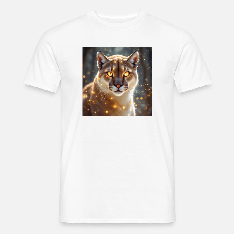 Krafttier Cougar - Männer T-Shirt - Weiß