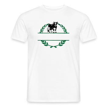 Dairy cow with its own name - Men's T-Shirt - white - Front - AI Model Male 178 dark (178cm)