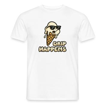 Glace qui goutte - T-shirt homme - blanc - Devant - AI Model Male 178 dark (178cm)